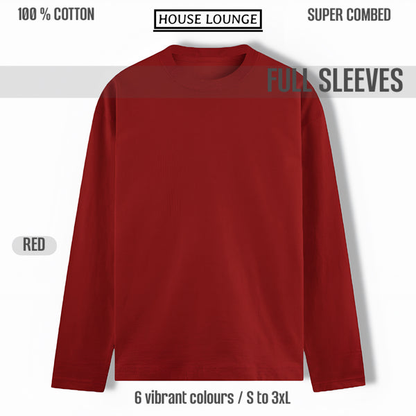 URBAN REFINED FULL SLEEVE T-SHIRT ROYAL RED
