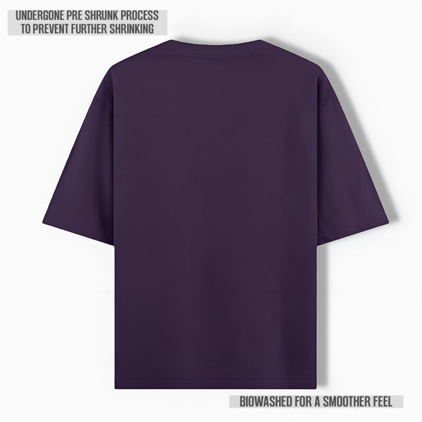 REGAL COTTON OVERSIZED TEE PURPLE