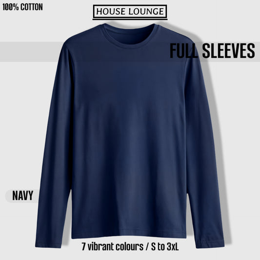 URBAN REFINED FULL SLEEVE T-SHIRT NAVY BLUE