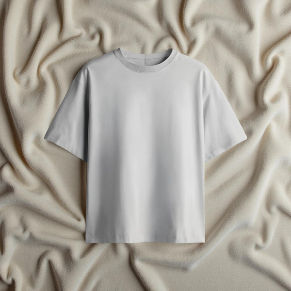 REGAL COTTON OVERSIZED TEE GREY