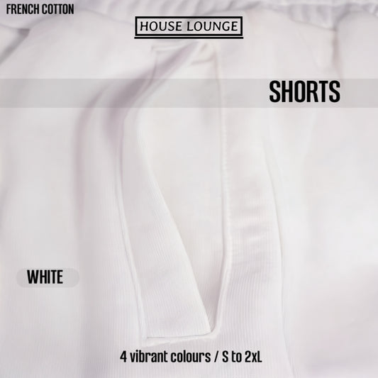 VOGUE TERRY UNISEX SHORTS WHITE