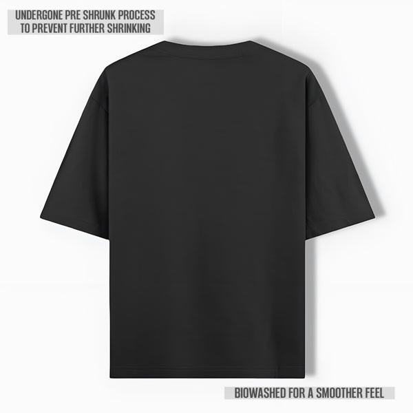 REGAL COTTON OVERSIZED TEE BLACK