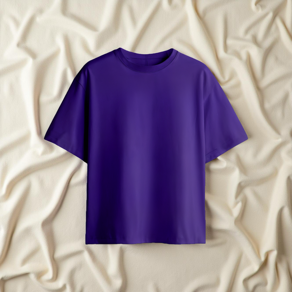 REGAL COTTON OVERSIZED TEE PURPLE