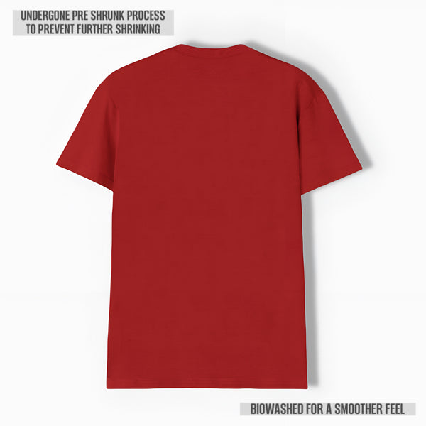 EXQUISITE V-NECK COTTON T-SHIRT RED