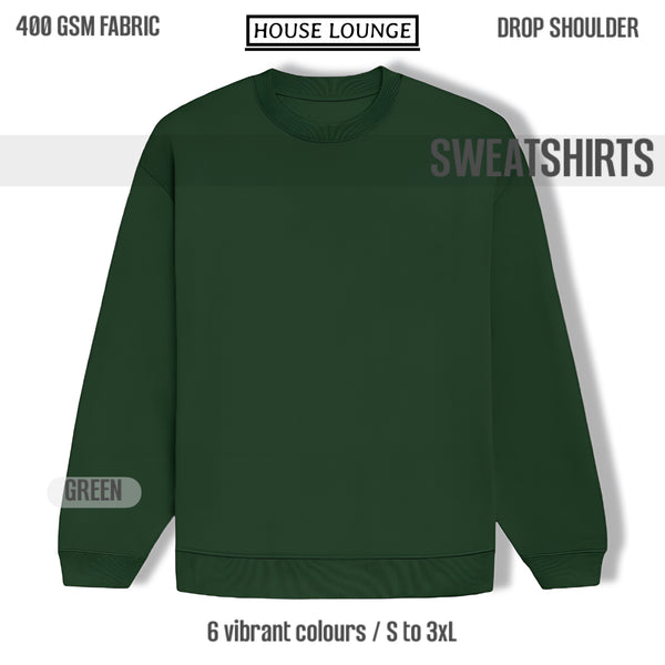 Heavyweight Sweatshirt – Ultimate Comfort & Modern Edge Bottle Green