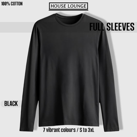 URBAN REFINED FULL SLEEVE T-SHIRT BLACK