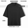 OPULENCE TERRY OVERSIZED TEE BLACK