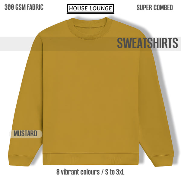 Unisex Regular Fit Sweatshirt – Premium Comfort & Classic Style Mustard Yellow