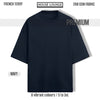 OPULENCE TERRY OVERSIZED TEE NAVY BLUE