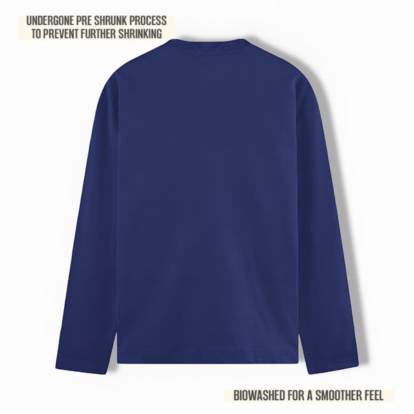 URBAN REFINED FULL SLEEVE T-SHIRT ROYAL BLUE