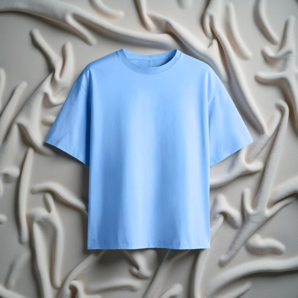 REGAL COTTON OVERSIZED TEE BABY BLUE