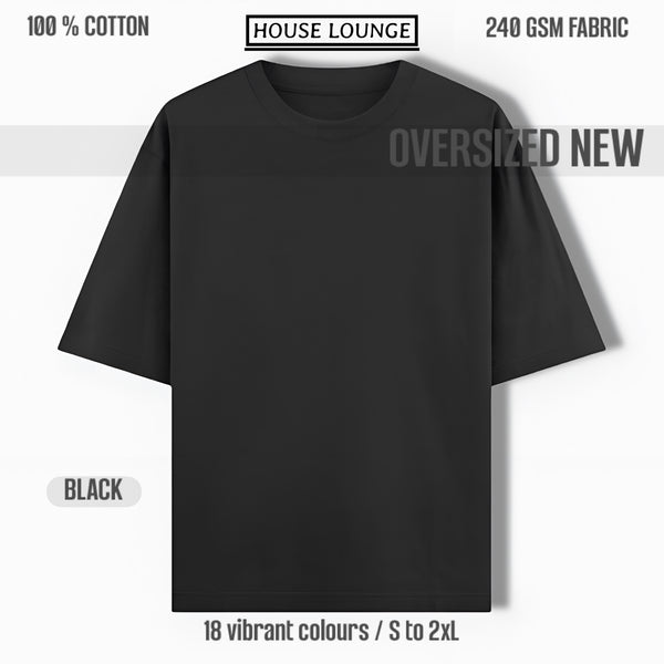 REGAL COTTON OVERSIZED TEE BLACK