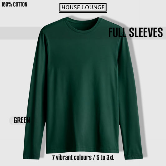 URBAN REFINED FULL SLEEVE T-SHIRT BOTTLE GREEN