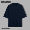 OPULENCE TERRY OVERSIZED TEE NAVY BLUE