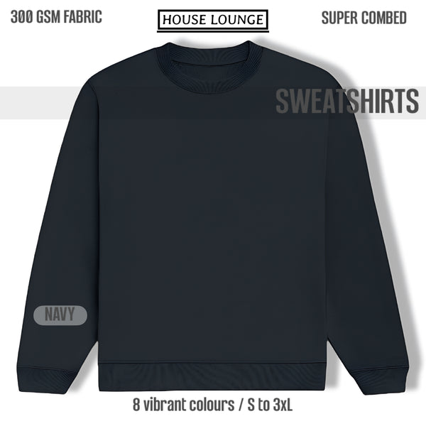 Unisex Regular Fit Sweatshirt – Premium Comfort & Classic Style Navy Blue