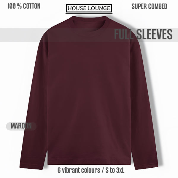URBAN REFINED FULL SLEEVE T-SHIRT MAROON