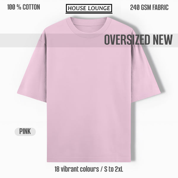 REGAL COTTON OVERSIZED TEE LIGHT PINK