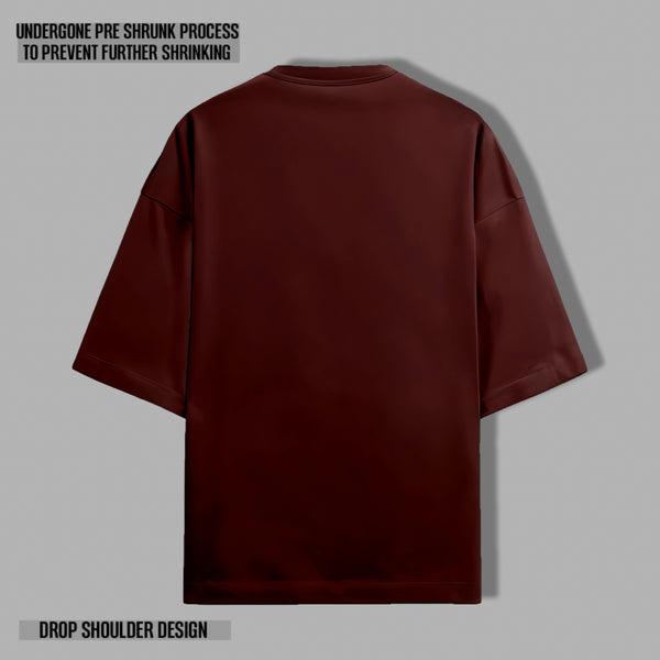 OPULENCE TERRY OVERSIZED TEE MAROON