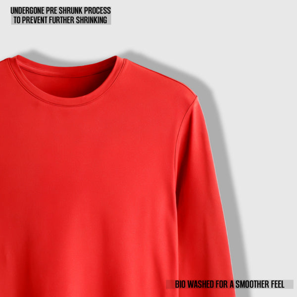 URBAN REFINED FULL SLEEVE T-SHIRT ROYAL RED