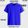 EXQUISITE V-NECK COTTON T-SHIRT ROYAL BLUE