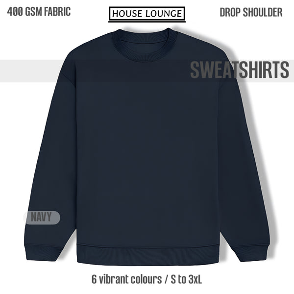 Heavyweight Sweatshirt – Ultimate Comfort & Modern Edge Navy Blue