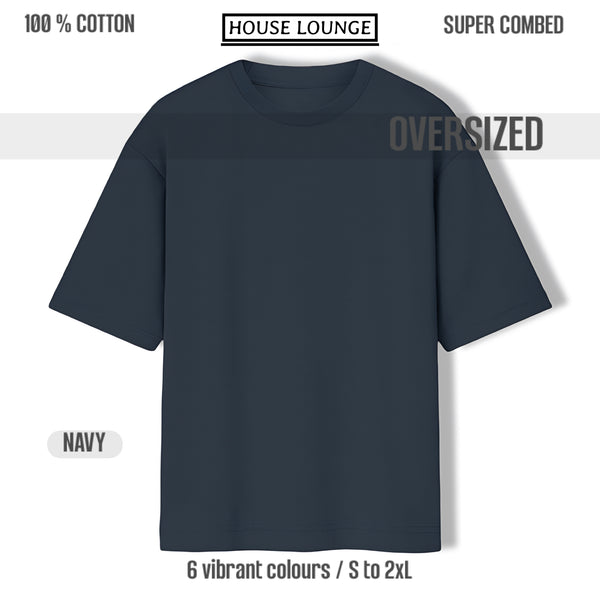 Elevato Oversized Tee Navy Blue