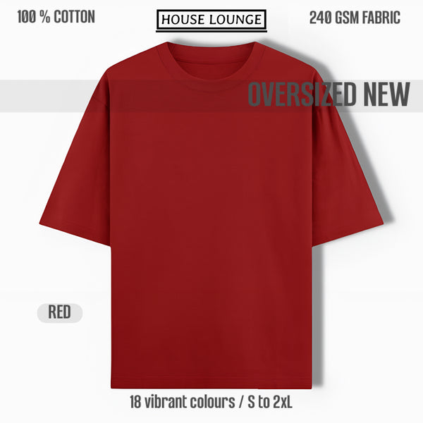 REGAL COTTON OVERSIZED TEE RED