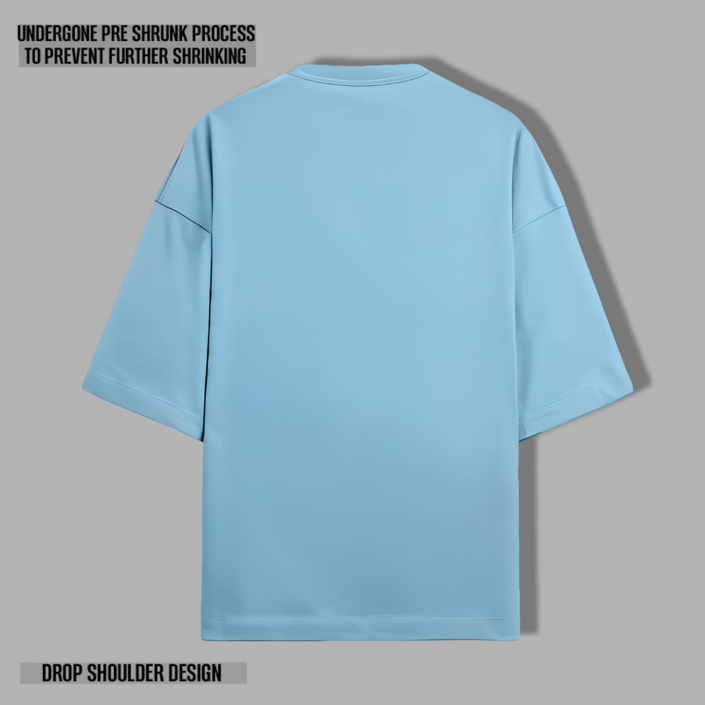 OPULENCE TERRY OVERSIZED TEE LIGHT BLUE