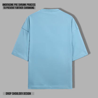 OPULENCE TERRY OVERSIZED TEE LIGHT BLUE