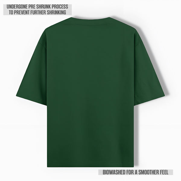 REGAL COTTON OVERSIZED TEE BOTTLE GREEN