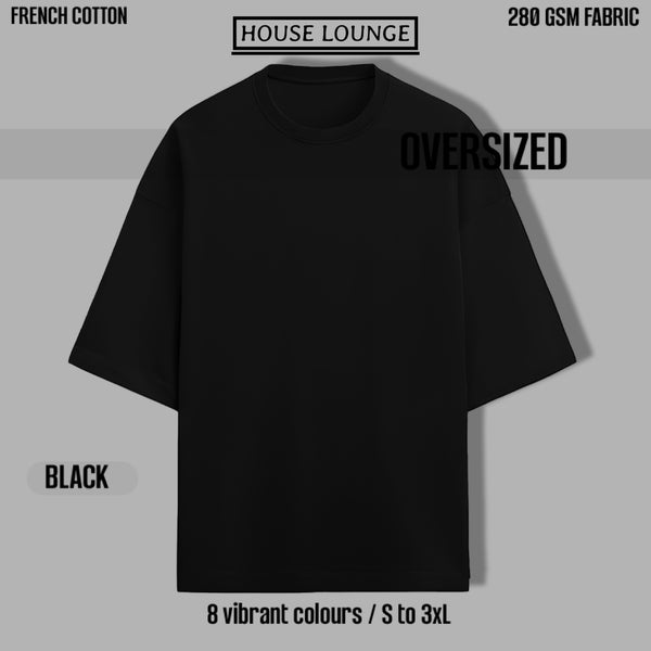 OPULENCE TERRY OVERSIZED TEE BLACK