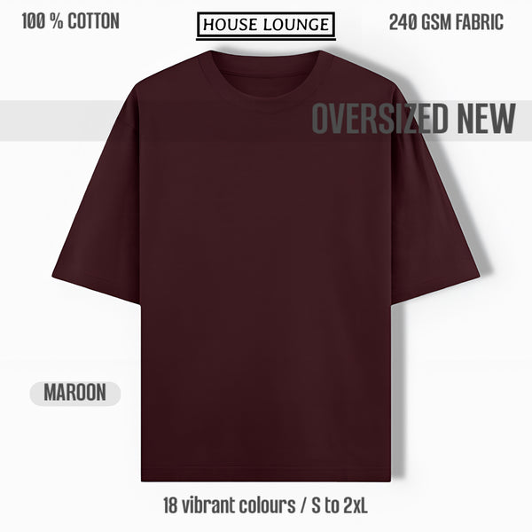 REGAL COTTON OVERSIZED TEE MAROON