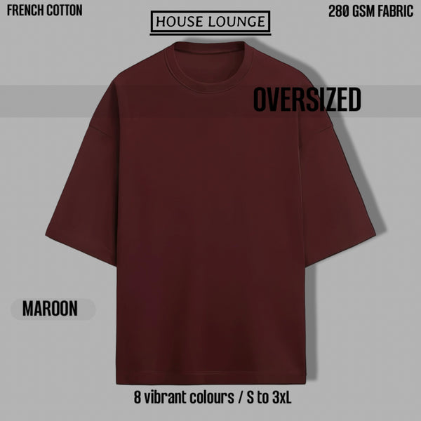 OPULENCE TERRY OVERSIZED TEE MAROON