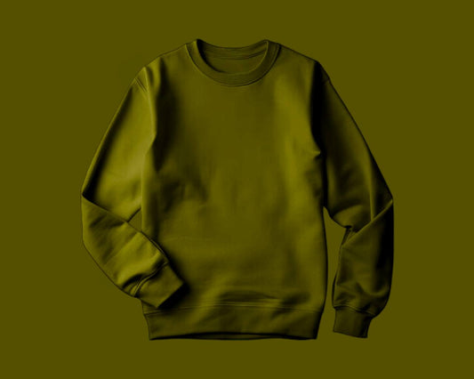 Unisex Regular Fit Sweatshirt – Premium Comfort & Classic Style Olive Green
