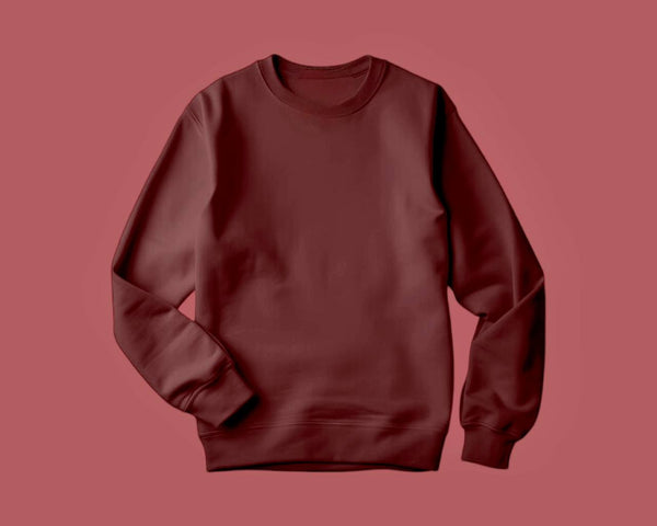 Unisex Regular Fit Sweatshirt – Premium Comfort & Classic Style Maroon