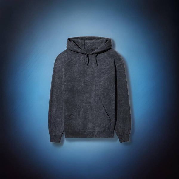HOUSE LOUNGE ACID WASH HOODIE NAVY BLUE