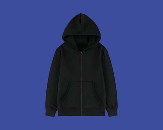 THE FORTRESS ZIP HOODIE BLACK