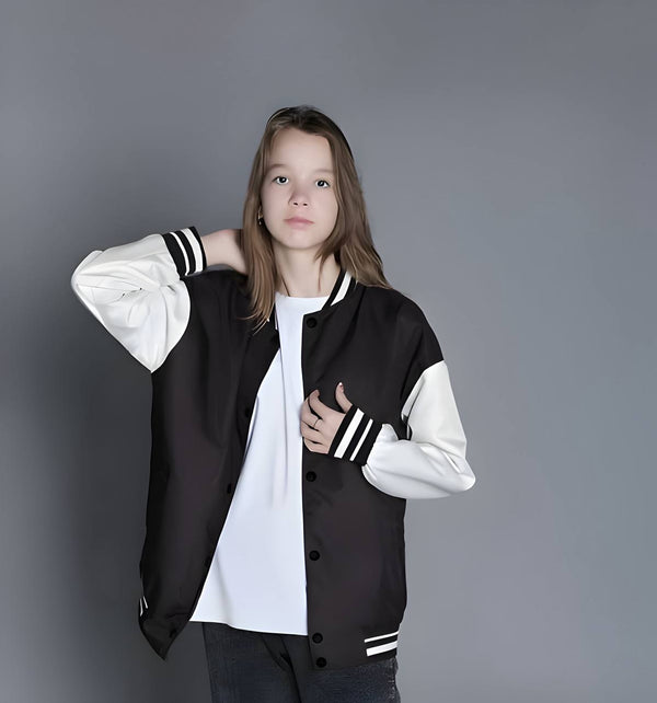 HOUSE LOUNGE VARSITY JACKET BLACK