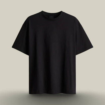 REGAL COTTON OVERSIZED TEE BLACK