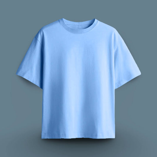 REGAL COTTON OVERSIZED TEE BABY BLUE