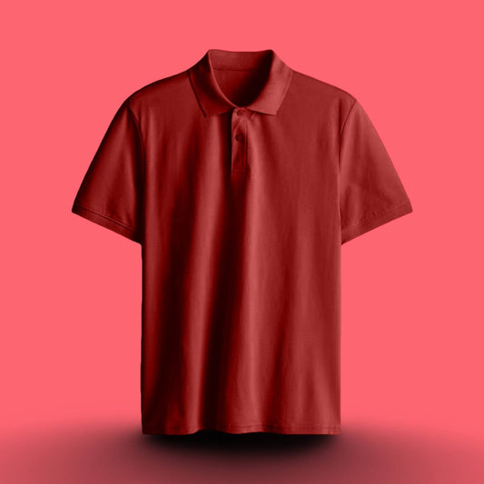 PRESTIGE COTTON POLO T-SHIRT MAROON