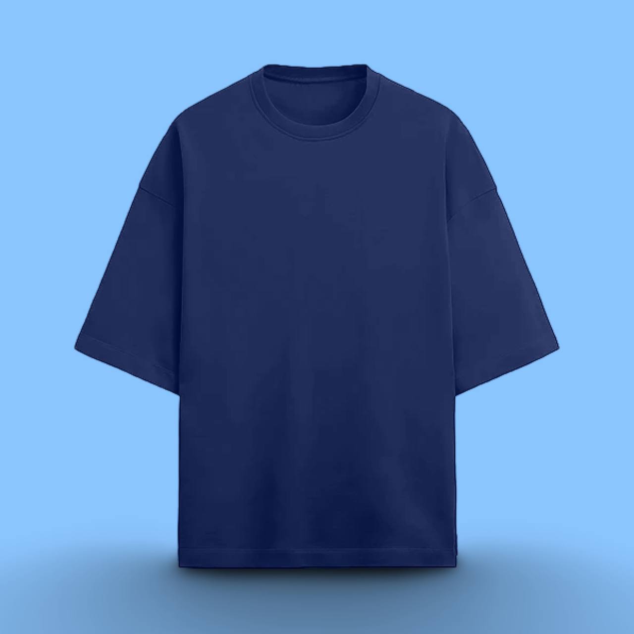 OPULENCE TERRY OVERSIZED TEE NAVY BLUE