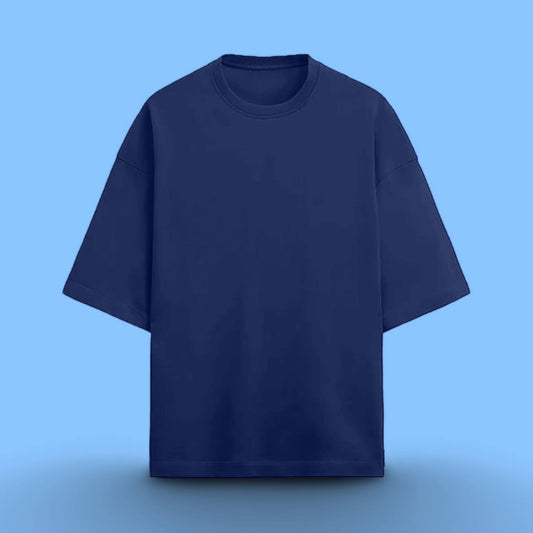 OPULENCE TERRY OVERSIZED TEE NAVY BLUE