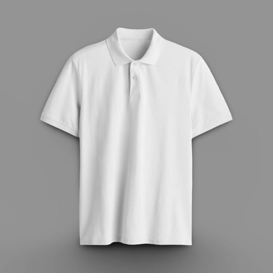 PRESTIGE COTTON POLO T-SHIRT WHITE