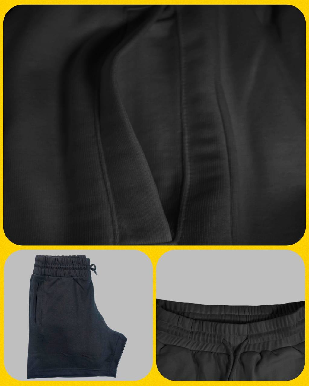 VOGUE TERRY UNISEX SHORTS BLACK