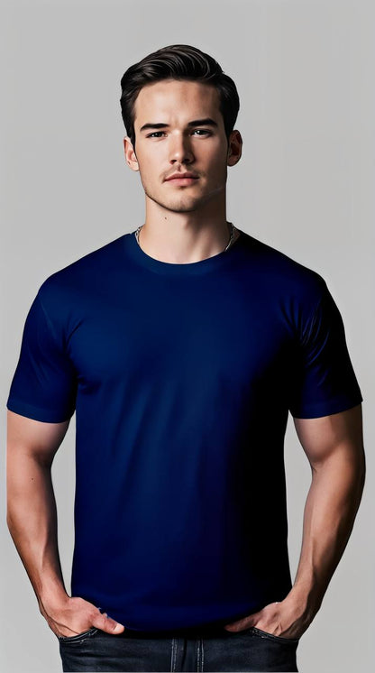 ELEVATED SUPIMA UNISEX T-SHIRT NAVY BLUE