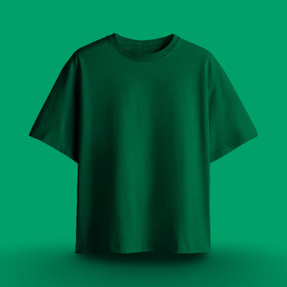 REGAL COTTON OVERSIZED TEE BOTTLE GREEN