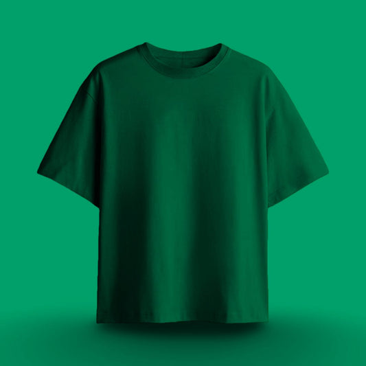 REGAL COTTON OVERSIZED TEE BOTTLE GREEN