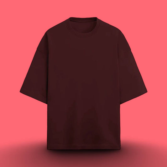 OPULENCE TERRY OVERSIZED TEE MAROON