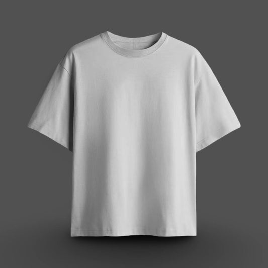 REGAL COTTON OVERSIZED TEE GREY